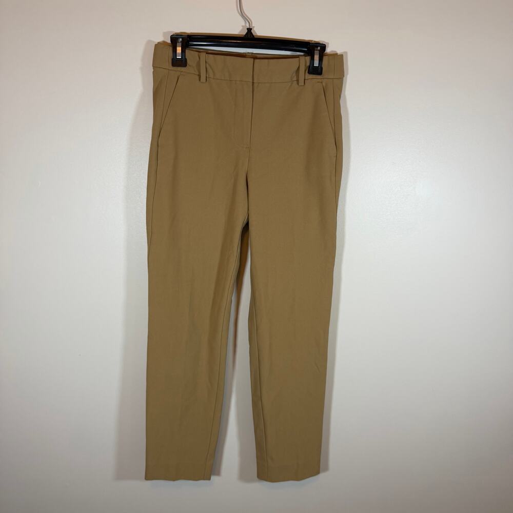 J.Crew Ruby Tan Pants Womens 2 Tailored Waist Straight Leg Careerwear Office